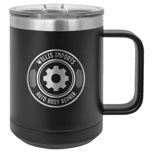 Black 15 oz. Polar Camel Coffee Mug with Slider Lid