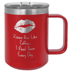 Red 15 oz. Polar Camel Coffee Mug with Slider Lid