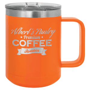 Orange 15 oz. Polar Camel Coffee Mug with Slider Lid