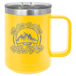 Yellow 15 oz. Polar Camel Coffee Mug with Slider Lid
