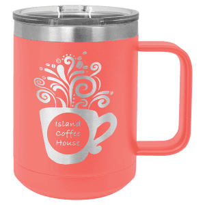 Coral 15 oz. Polar Camel Coffee Mug with Slider Lid
