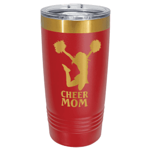 Red/Bright Gold 20 oz. Polar Camel ION-Plated Ringneck Tumbler with Slider Lid