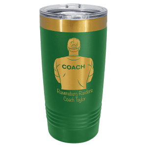 Green/Bright Gold 20 oz. Polar Camel ION-Plated Ringneck Tumbler w/Slider Lid