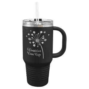 Black 32 oz. Polar Camel Travel Mug with Snap Lid and Straw