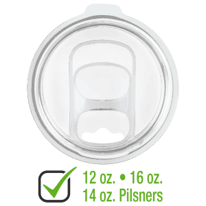 Slider Lid for 12 and 16 oz. Stemless, 14 oz. Pilsner, or 22 oz Skinny Tumbler